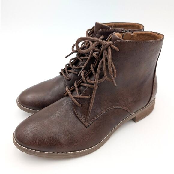 Eurosoft by Sofft Winterbury Ankle Boot Lace-Up Womens Dark Brown Size US8M EU39 - Picture 1 of 10